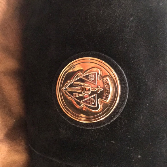 😍 Authentic GUCCI Black Suede Clutch/Wristlet - Picture 2 of 8